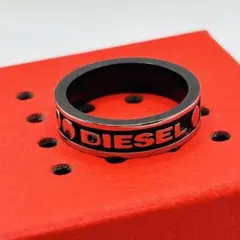 DIESEL STEEL RING LOGO SILVER Y2K 10