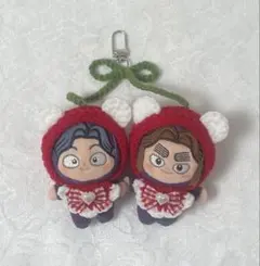 ぬい服　8cm さくらんぼくまさんセット　赤　キーホルダー付き