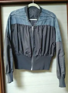 デニム・グレー ジップアップジャケット