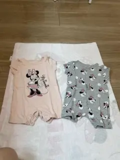 H&M ミニーマウスロンパース2点セット
