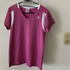美品adidas CLIMALITE 半袖シャツ ピンク レディースのサムネイル