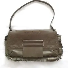 ジャマンピュエシュ バッグ カーキ フリンジ　JAMIN PUECH