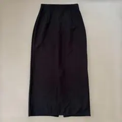 ユニクロ　ストレッチダブルフェイスナロースカート　ブラック　XSのサムネイル