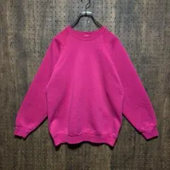い*ち様 90s USA製 フルーツオブザルーム 無地 スウェット ピンク 2d