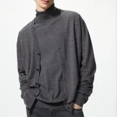 UNIQLO メリノ タートル ネック セーター M グレー