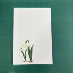 絵はがき 10枚 スノードロップ ハンドメイド#209 和紙ハガキ