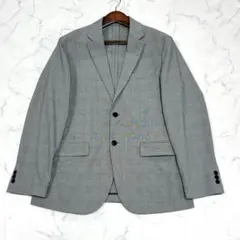 極美品✨ユニクロ 感動ジャケット グレンチェック スリムフィット Lサイズ