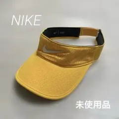未使用品 ナイキ メンズ ゴルフ イエローオレンジ色 バイザー フリーサイズのサムネイル