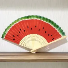【新品】スイカ柄 せんす 扇子