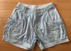 当時物　メゾピアノ　ライトブルー ポケット付きハーフパンツ 160 L 平成女児