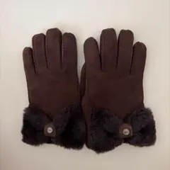 UGG グレー ファー付き冬用手袋 M/M - メルカリ