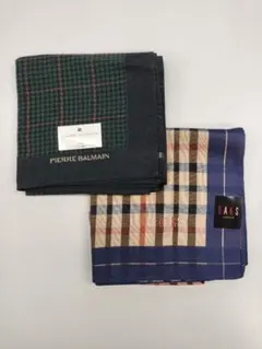 メンズブランドハンカチ2枚セット PIERRE BALMAIN & DAKS