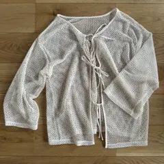 CIAOPANIC TYPY 2WAYコットンメッシュ編みリボンカーディガンのサムネイル