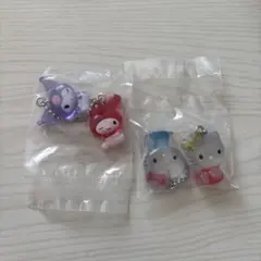 サンリオキャラクターズなかよしドロップチャーム ハローキティミミィマイメロクロミ