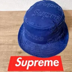 正規品　Supreme バケットハット　帽子 アメリカ製　ネイビー　紺