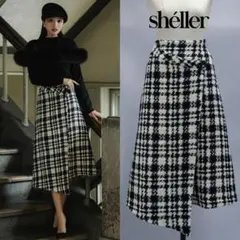 sheller シェリエ ZIPチェックタイトスカート - メルカリ