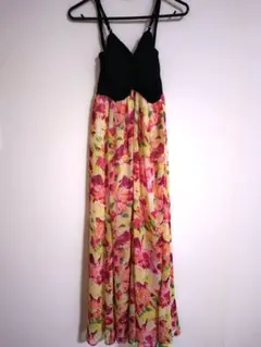イング 花柄 キャミソールロングワンピース