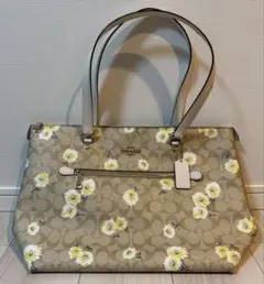 【GWSALE⭐︎美品】COACH コーチ花柄シグネチャートートバッグA4通勤通学