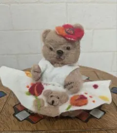 春くま/羊毛フェルトぬいぐるみ