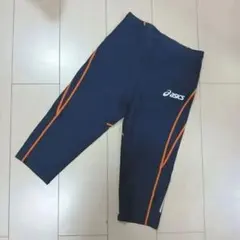 asics 陸上用パンツ ネイビー オレンジ