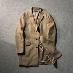 美品 UNIQLO ウールカシミヤチェスターコート キャメル
