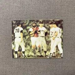 【激レア】1973年 カルビー プロ野球カード No.191 全員集合!! 巨人