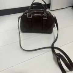 ブラウン ショルダーバッグ 合成皮革