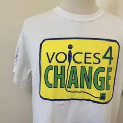 VOICES 4 CHANGE ガンジー メッセージTシャツ 白 L F-18