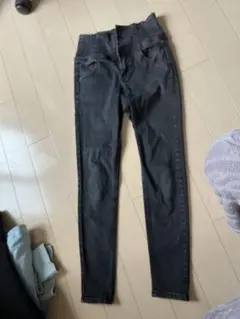 Heather ブラック ハイウエスト スキニーデニム