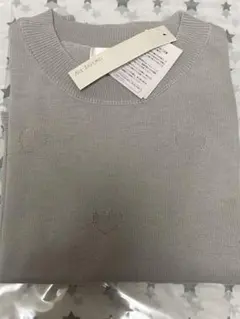 新品/タグ付き/swing by ハート柄クルーニット/ライトグレーのサムネイル