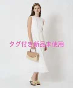美品2025年 ANAYI サッカーストレッチプリーツ ワンピース 36 - メルカリ