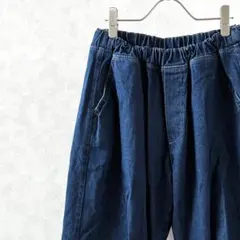 studio CLIP デニムパンツ ウエストゴム ポケット付き ゆったりのサムネイル