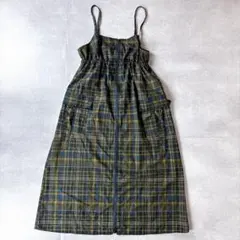 ショコラフィネローブ Zipチェックキャミワンピース ブラウン F⁠