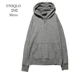【ユニクロ】スウェットプルパーカー　厚手　グレー　フーディー　メンズ　Mサイズ