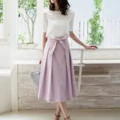 新品♡ANAYI アナイ リネン混ストレッチフレアスカートのサムネイル