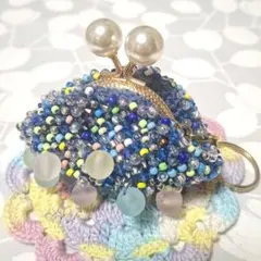 あめ玉パール♡シャボンカラフルビーズがま口