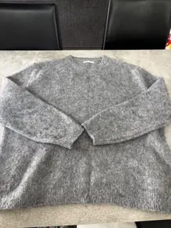 ZARA クルーネックニット グレー Lのサムネイル