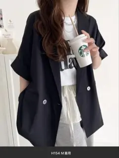 classicalelf 麻調シアードルマンショートスリーブジャケット