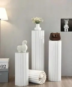 ホワイトペーパー製ディスプレイスタンド　結婚式　ウェルカムスペース　台　スタンド