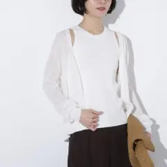 アメスリタンク×シアーカーディガンセット