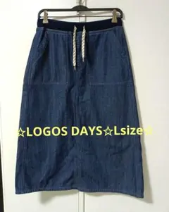 しまむら✩LOGOS DAYS☆ ロングスカート ウエストゴム 紐付き 裏地ボア