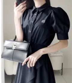 mily bilet 胸刺繍フリルスカートワンピース