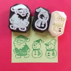 L4■クリスマスセット2 消しゴムはんこ