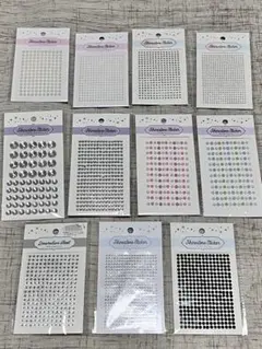 デコレーション用のラインストーンシール 11種類