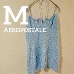 ⭐️194 エアロポステール 花柄 キャミソール 裾フレア M 水 白 綿のサムネイル