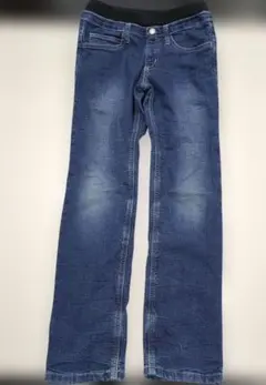 ダークブルーデニムストレートパンツ