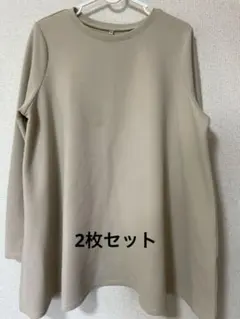 coca エンボス　長袖Aラインチュニック