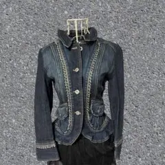 デニムジャケット フリルy2k 00’s archiveフェアリーグランジ 平成