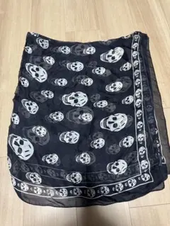 Alexander McQueen スカル柄 ストール ブラック - メルカリ
