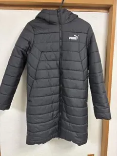PUMA ブラック ダウンジャケット フード付き　レディース用Lサイズ